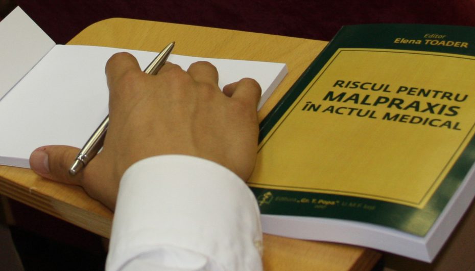 Lansare de carte: „Riscul pentru malpraxis în actul medical”