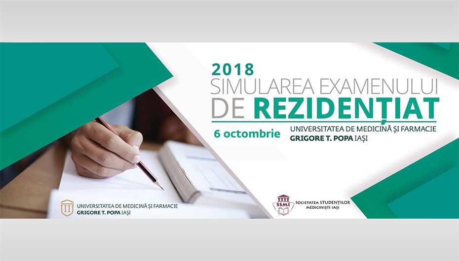 Simularea concursului de rezidențiat: 6 octombrie 2018