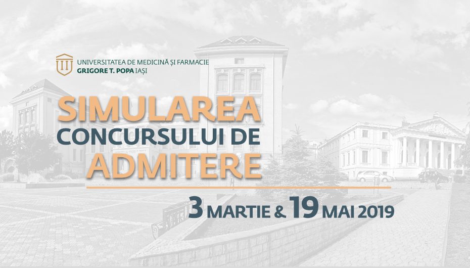 Simularea concursului de admitere va avea loc pe 3 martie și pe 19 mai