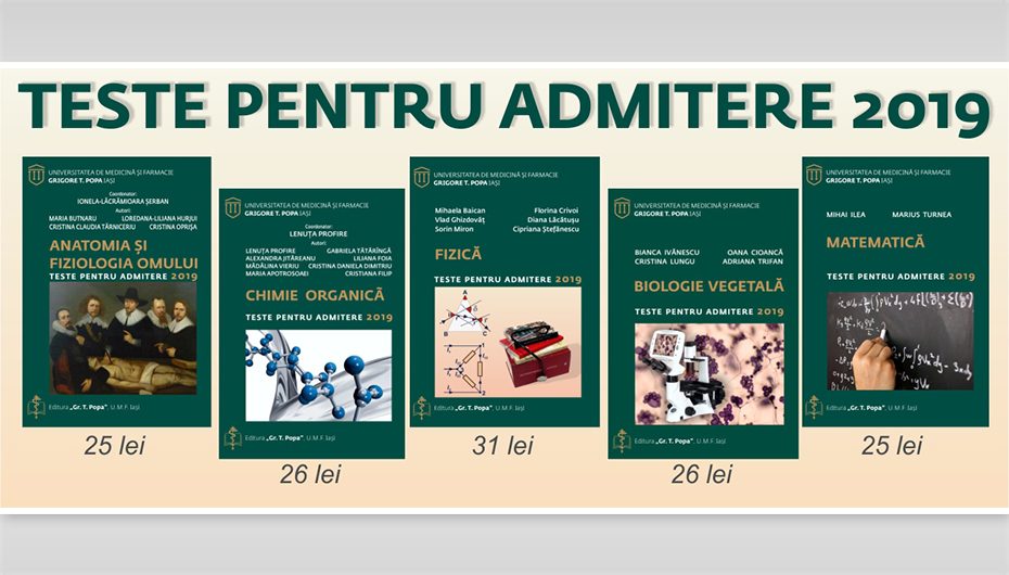 Au fost publicate culegerile de teste pentru Admiterea 2019