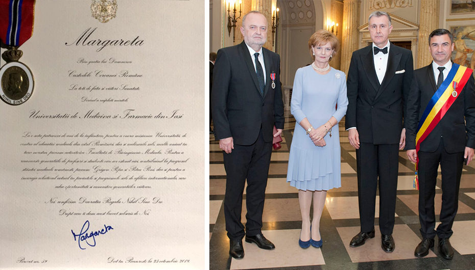 UMF Iași a primit Decorația Regală Nihil Sine Deo