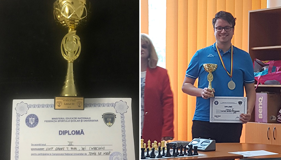 Studenții UMF-iști, premiați la campionatele naționale universitare de șah și tenis de masă
