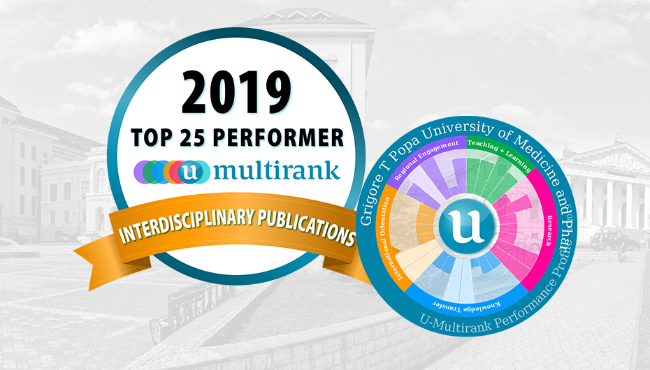 UMF Iași este în Top 25 U-Multirank 2019 în categoria „Publicații interdisciplinare”