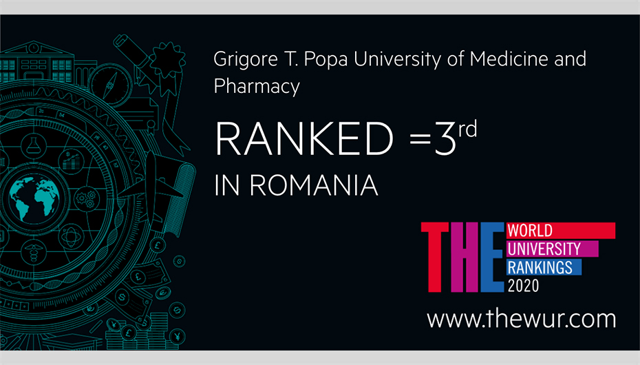 UMF Iași, al treilea an consecutiv în clasamentul internațional al universităților 2020 realizat de Times Higher Education