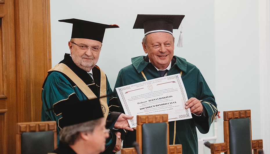 Domnul Dr. Herman Berkovits, Doctor Honoris Causa al UMF Iași