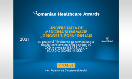 Un proiect al UMF Iași a fost nominalizat la categoria „Proiectul de cercetare al anului” în competiția Romanian Healthcare Awards
