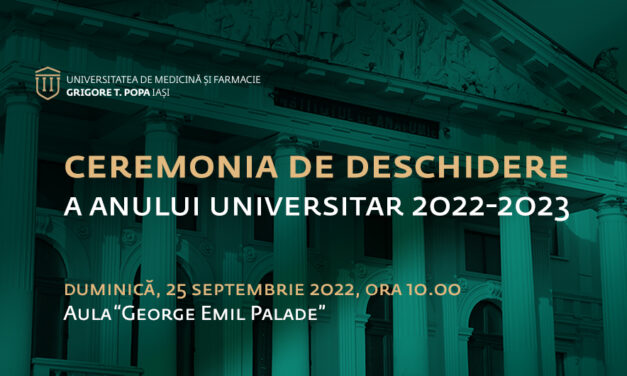 Comunitatea academică a UMF Iași, invitată la ceremonia de deschidere a anului universitar