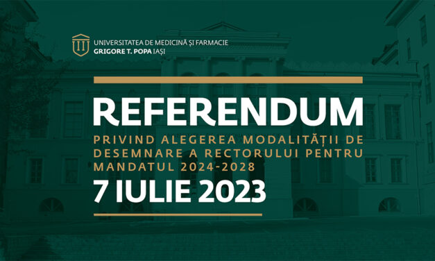 Referendumul privind alegerea modalității de desemnare a rectorului UMF Iași va avea loc pe 7 iulie