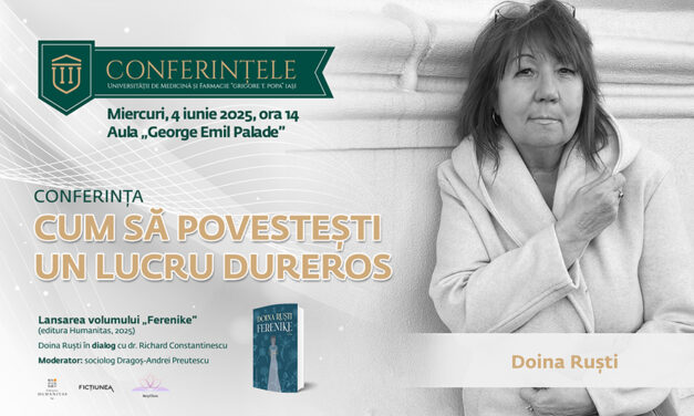 Scriitoarea Doina Ruști vine la UMF Iași: conferință și lansare de carte