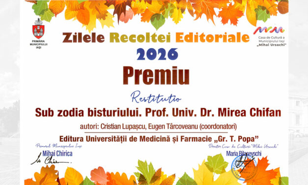 „Sub zodia bisturiului”, premiu la categoria „Restitutio”