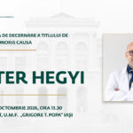 Prof. univ. dr. Péter Hegyi va primi titlul de Doctor Honoris Causa al UMF Iași
