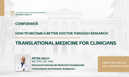 Prof. univ. dr. Péter Hegyi, personalitate de referință în medicina translațională, va susține o conferință la UMF Iași